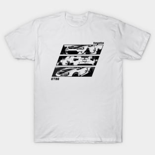 TOYOTA GT86 Black 'N White Archive 2 T-Shirt